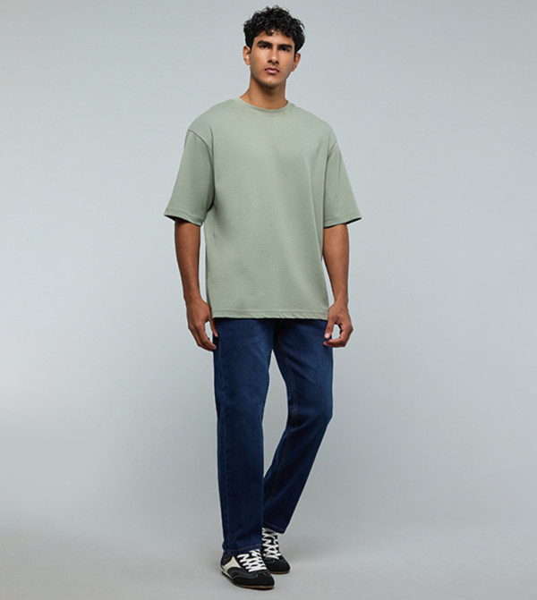 أر آند بي  بناطيل جينز - أزرق Straight Jeans
