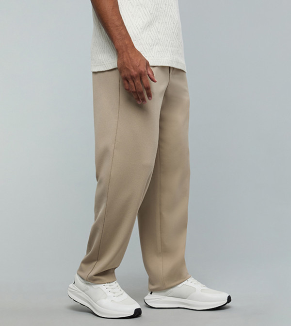 R&B  Pants & Chinos - Beige Casual Pants