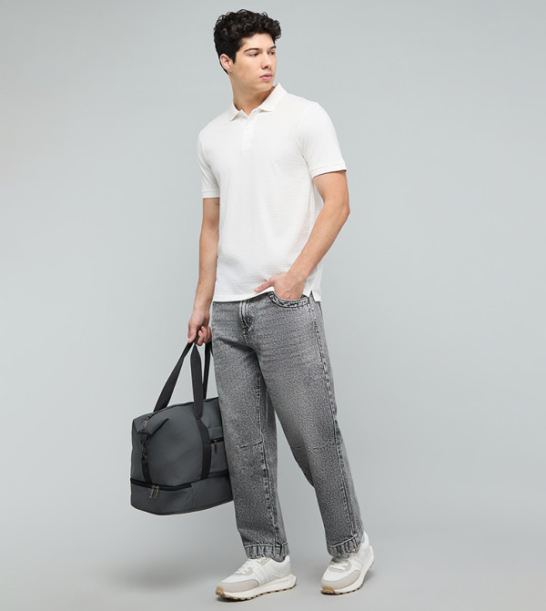أر آند بي  جينزات قصة مستقيمة - رمادي Straight Jeans