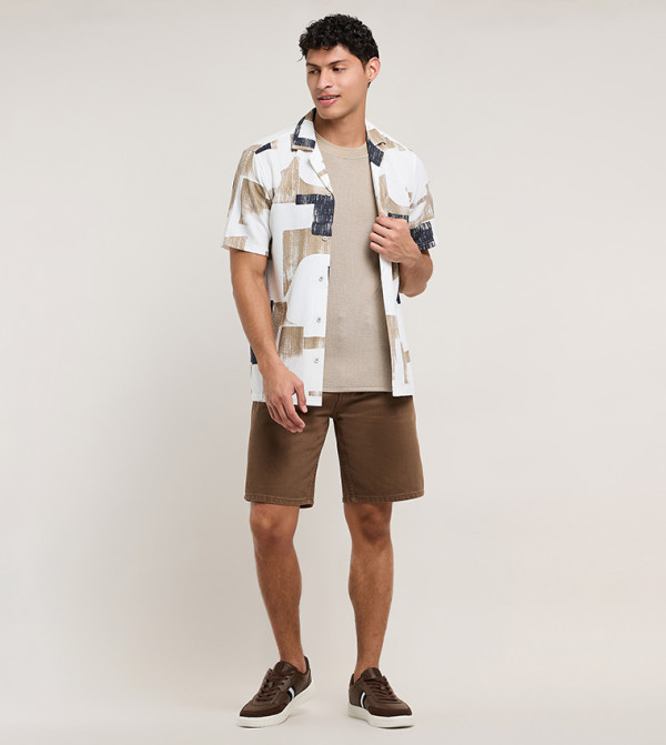 R&B  Denim Shorts - Brown Denim shorts