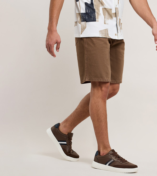 R&B  Denim Shorts - Brown Denim shorts