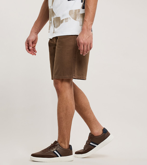 R&B  Denim Shorts - Brown Denim shorts