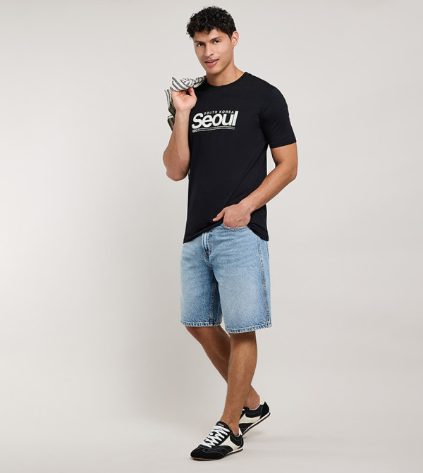 R&B  Denim Shorts - Blue Denim shorts