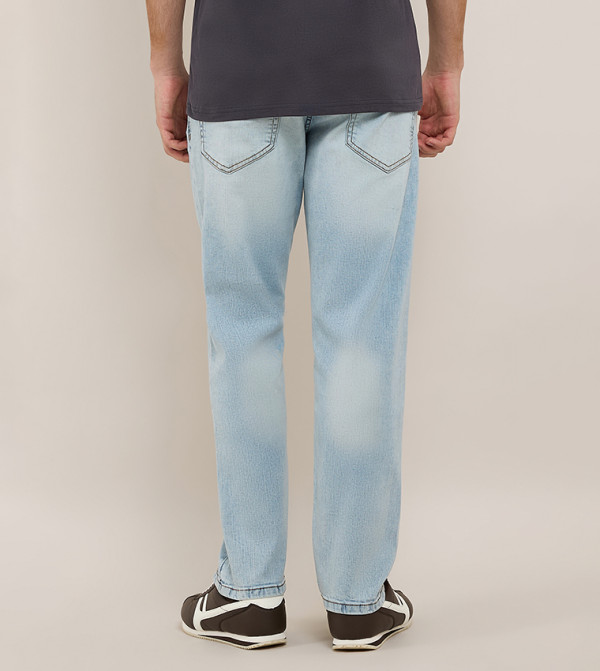 أر آند بي  بناطيل جينز - أزرق Straight Jeans