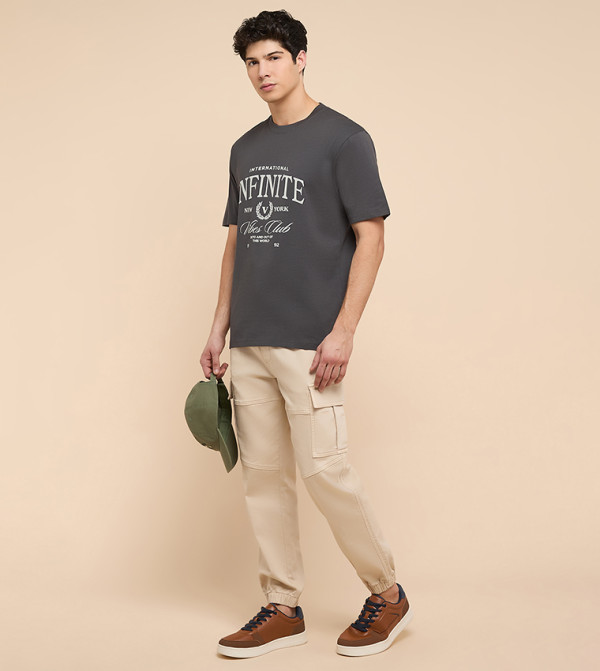 أر آند بي  جينزات واسعة  - بيج Relaxed Jeans