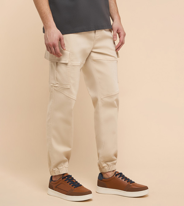 أر آند بي  جينزات واسعة  - بيج Relaxed Jeans