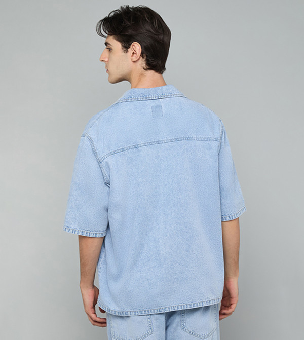 أر آند بي  أكمام قصيرة - أزرق Short Sleeves