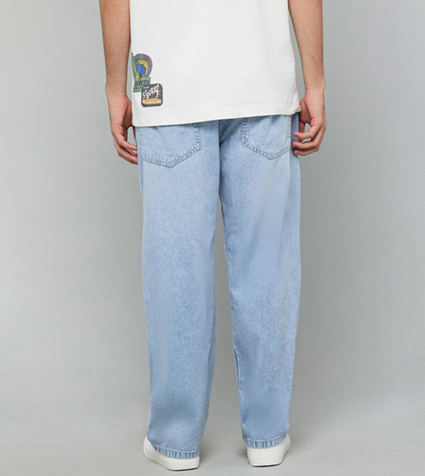 أر آند بي  جينزات واسعة  - أزرق Relaxed Jeans