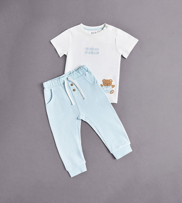 R&B  T-shirts & Bottoms - Ivory T-shirts & Bottoms
