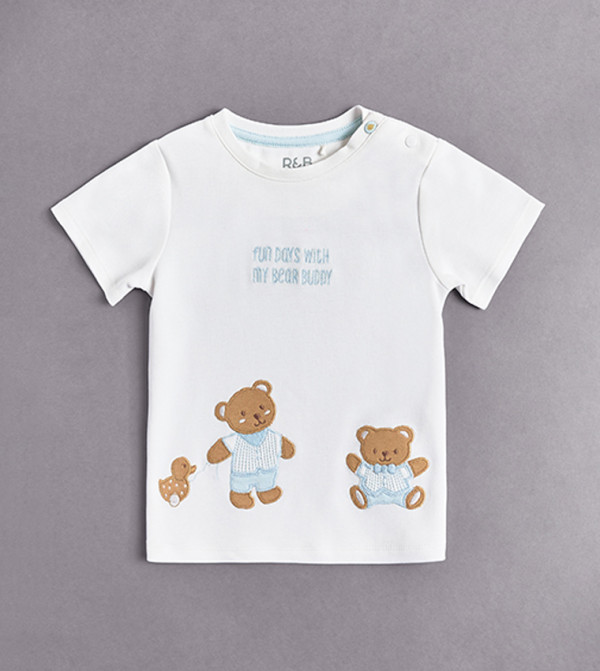 R&B  T-shirts & Bottoms - Ivory T-shirts & Bottoms