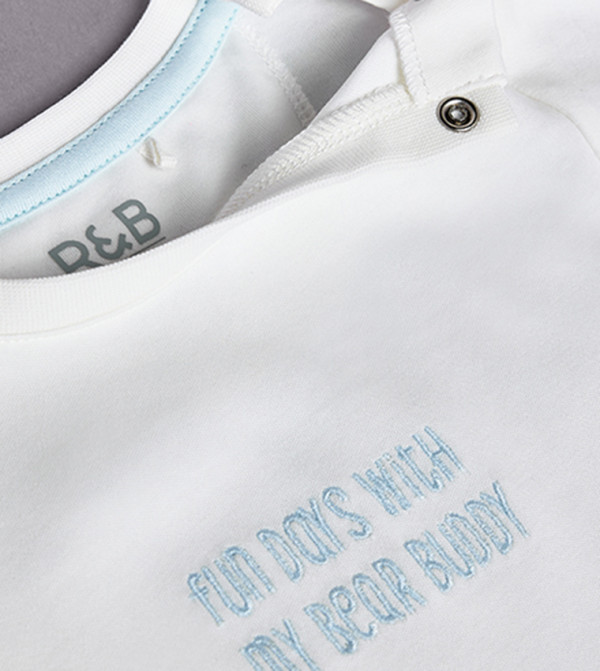 R&B  T-shirts & Bottoms - Ivory T-shirts & Bottoms
