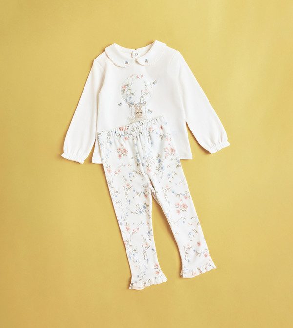 R&B  Tops & Pants - Ivory Tops & Pants