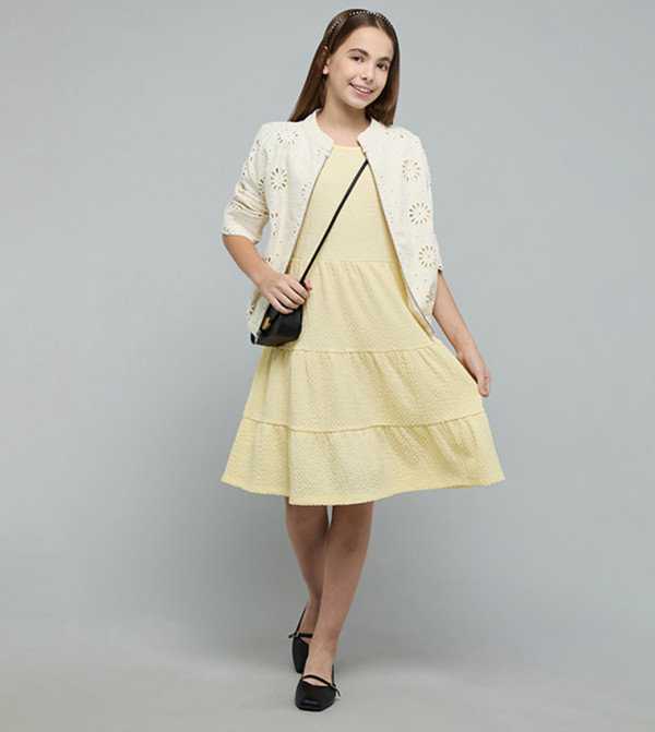 R&B  girls-craft-pretty-summer - Yellow Casual Dress