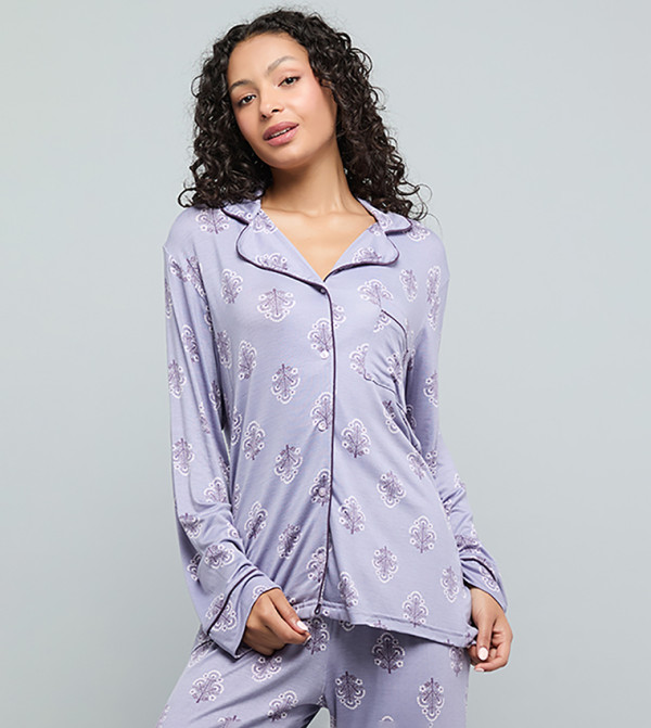 أر آند بي ملابس نوم - بنفسجي Pyjama Set