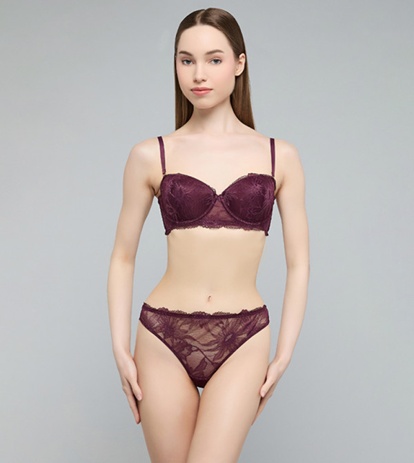 أر آند بي  لانجري - بورغندي Lingerie Sets