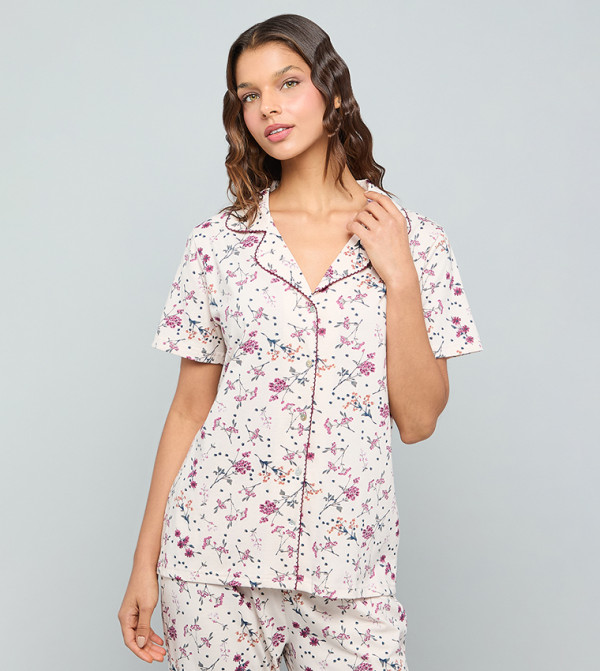 أر آند بي  ملابس نوم - بيج Pyjama Set
