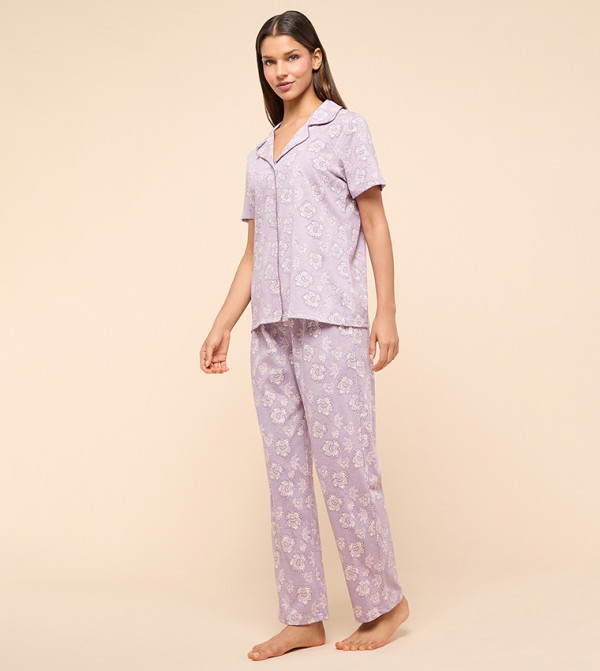 أر آند بي  ملابس نوم - موف  Pyjama Set
