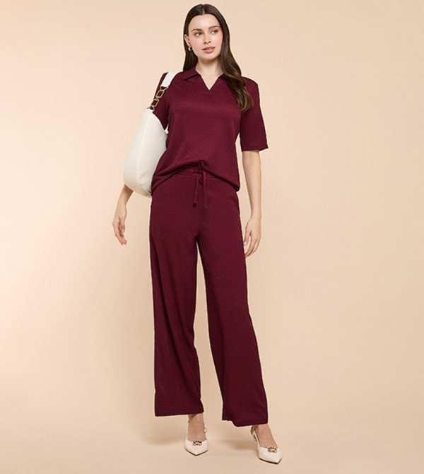 R&B R&B - Maroon Casual Tops