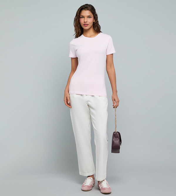 R&B  Clothing - Light Pink Short Sleeve T-Shirts