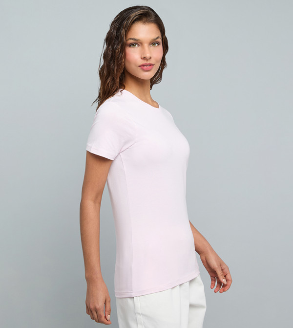 R&B  Clothing - Light Pink Short Sleeve T-Shirts