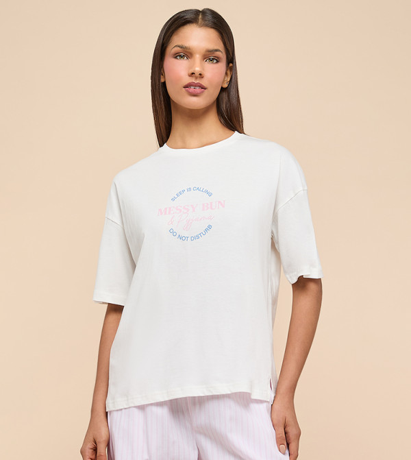 أر آند بي ملابس نوم - عاجي Pyjama Set