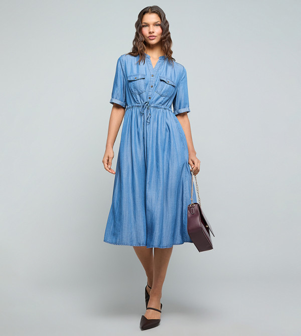 R&B R&B - Blue Shirt & T-Shirt Dresses