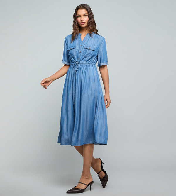 R&B R&B - Blue Shirt & T-Shirt Dresses