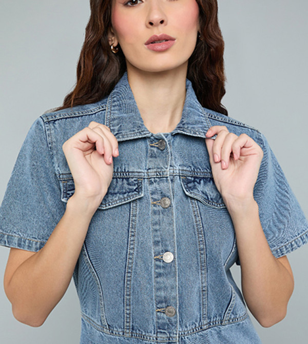 R&B  denim-store-w - Blue Shirt & T-Shirt Dresses