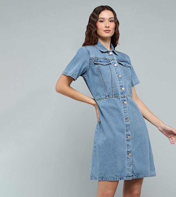 R&B  denim-store-w - Blue Shirt & T-Shirt Dresses