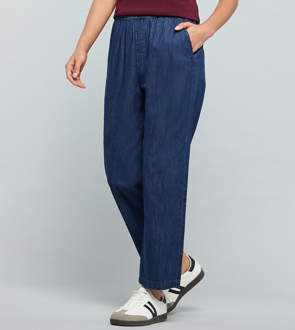 أر آند بي  جينز مستقيم - أزرق غامق  Straight Jeans