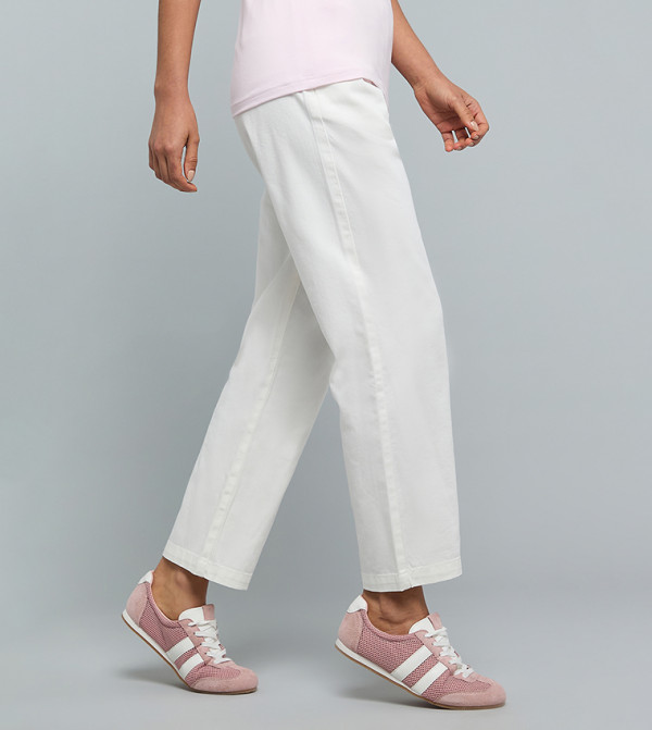 أر آند بي  بناطيل جينز - عاجي  Straight Jeans