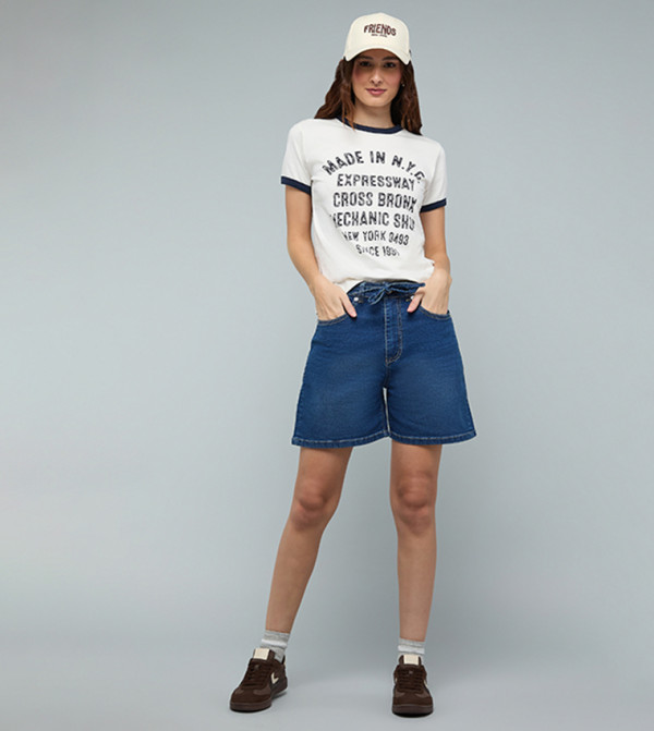 R&B Shorts - Blue Casual Shorts