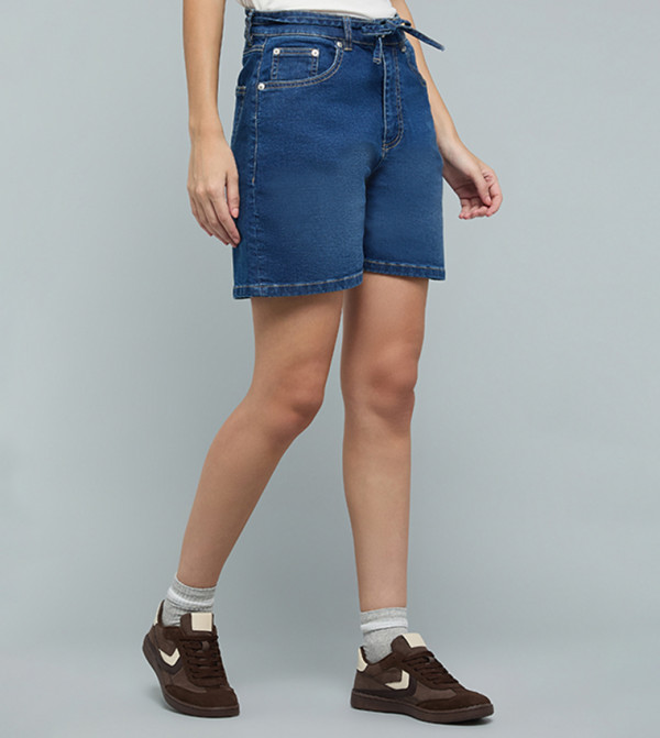 R&B Shorts - Blue Casual Shorts