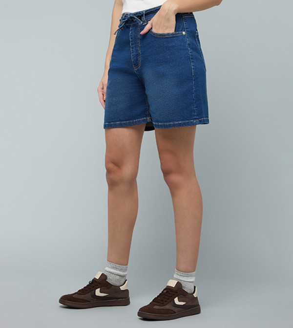 R&B Shorts - Blue Casual Shorts
