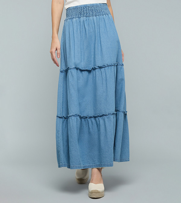 R&B  Maxi Skirts - Blue Maxi Skirts