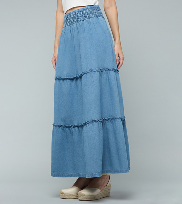 R&B  Maxi Skirts - Blue Maxi Skirts