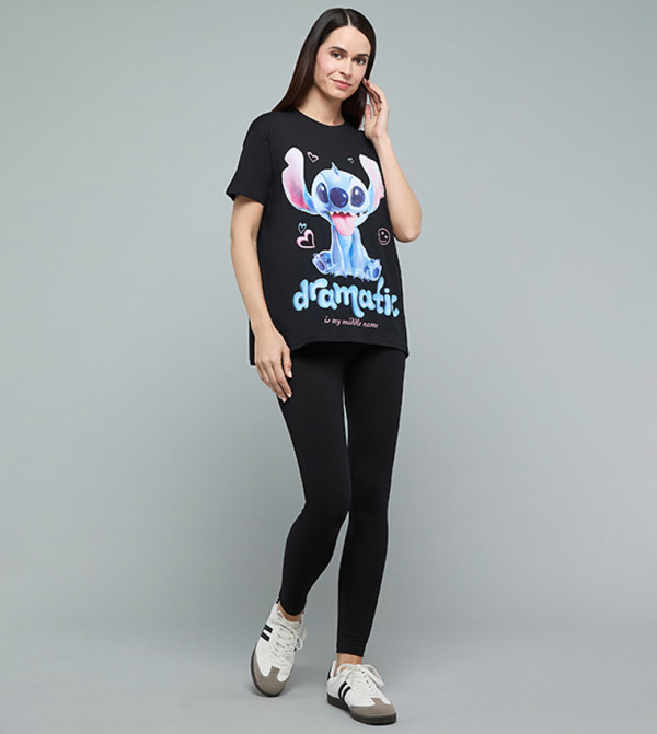 أر آند بي  تيشيرتات كاجوال - أسود Short Sleeve T-Shirts