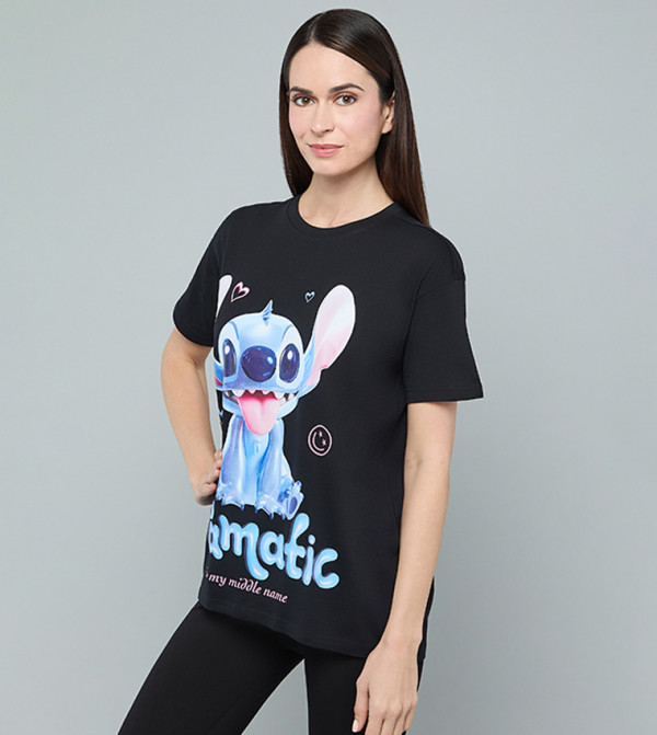 أر آند بي  تيشيرتات كاجوال - أسود Short Sleeve T-Shirts