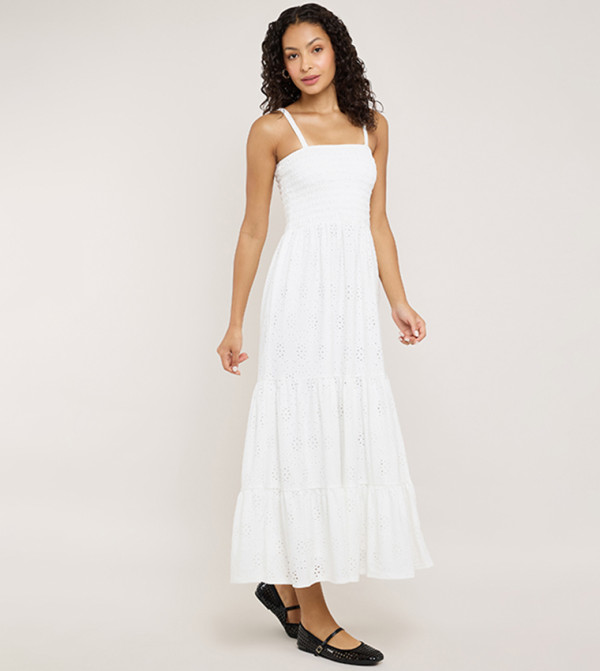 R&B Clothing - White Midi Dresses