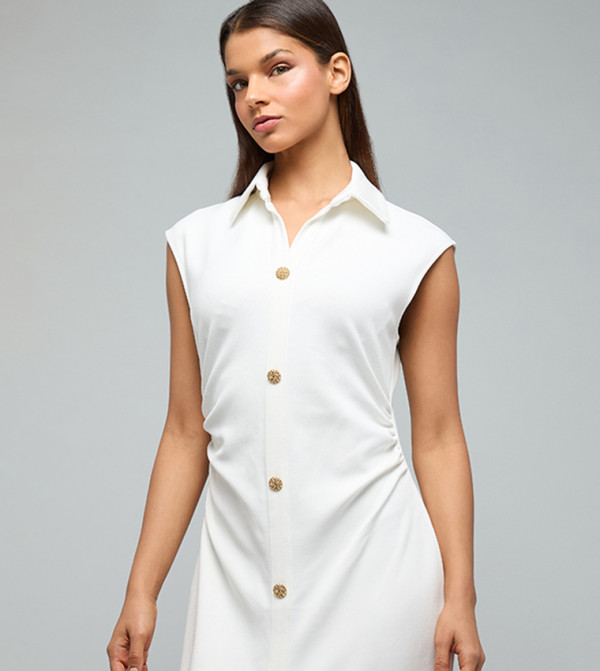 R&B  Shirt & T-Shirt Dresses - White Shirt & T-Shirt Dresses