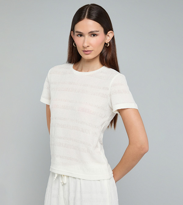R&B Clothing - White Casual Tops