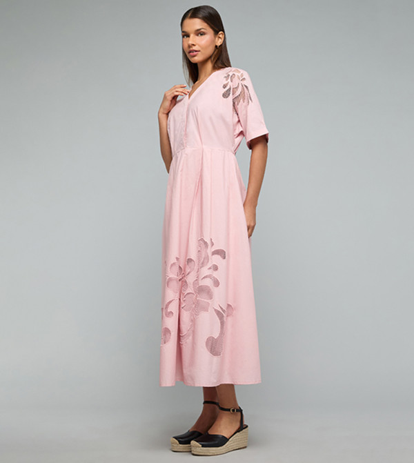 R&B Casual Dresses - Pink Midi Dresses