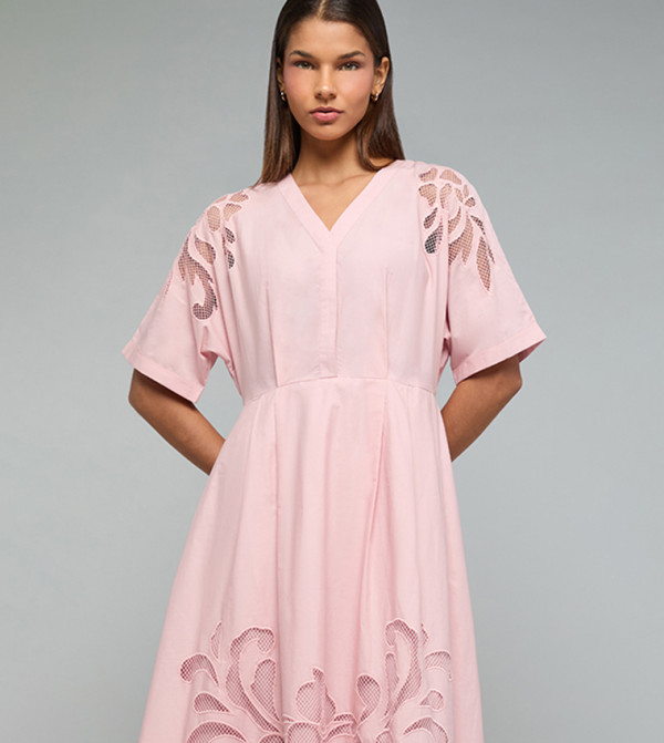 R&B Casual Dresses - Pink Midi Dresses