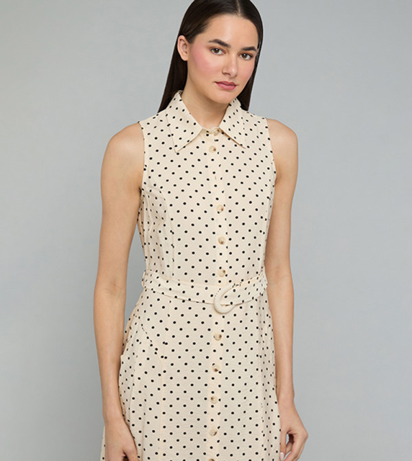 أر آند بي  فساتين تيشيرت - بيج Shirt & T-Shirt Dresses
