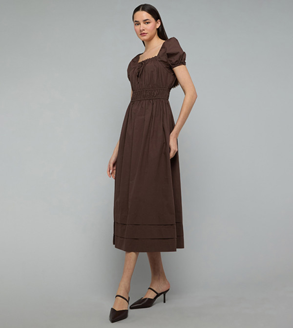 R&B R&B - Brown Midi Dresses