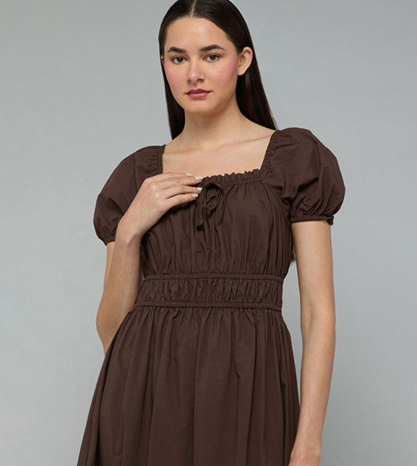 R&B R&B - Brown Midi Dresses