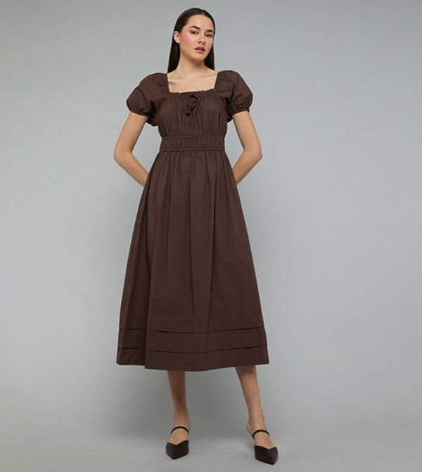 R&B R&B - Brown Midi Dresses