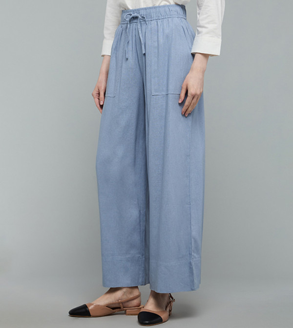 R&B  Pants & Leggings - Blue Casual Pants
