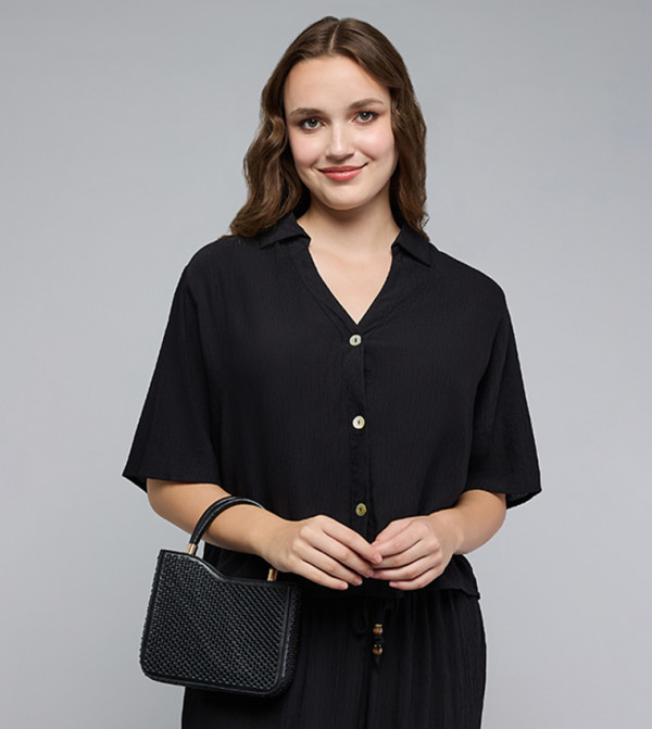 R&B  Cropped Tops - Black Cropped Tops