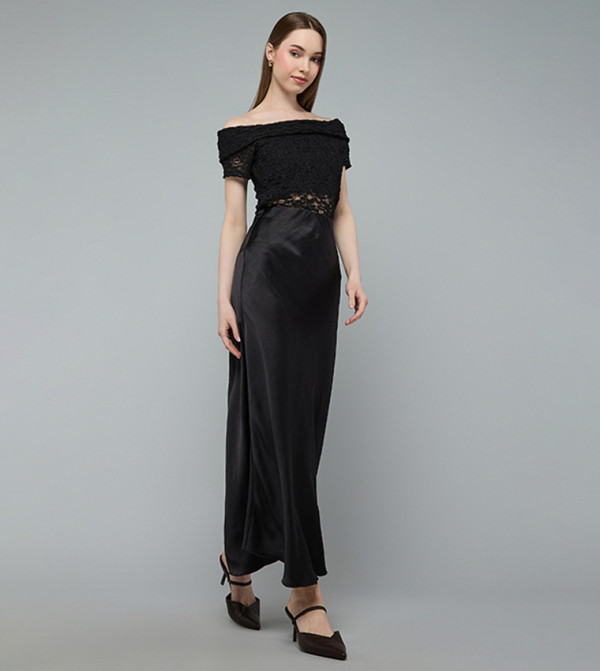 أر آند بي  تنانير - أسود Maxi Skirts